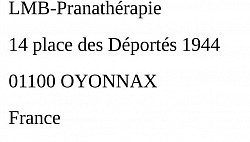 Adresse postale d'LMB-Pranathérapie